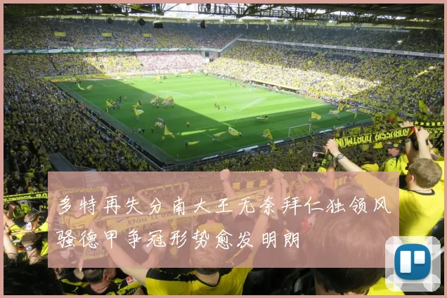 多特再失分南大王无奈拜仁独领风骚德甲争冠形势愈发明朗
